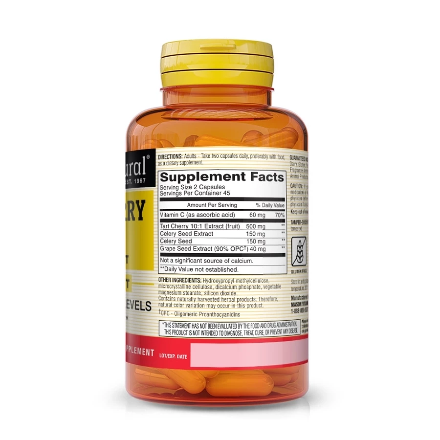 Mason Tart Cherry 500mg - Hỗ trợ làm giảm acid uric trong máu