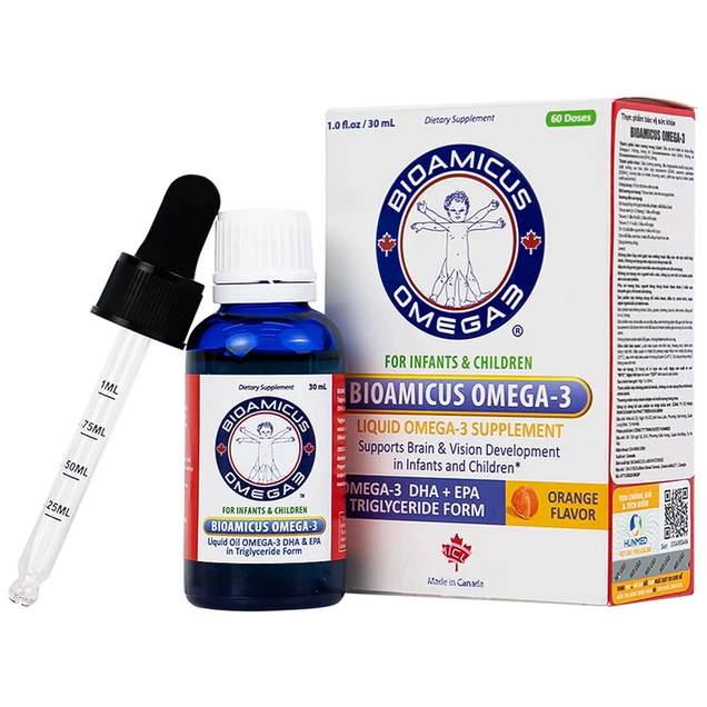 Dung dịch Bioamicus Omega-3 hỗ trợ tốt cho mắt và não