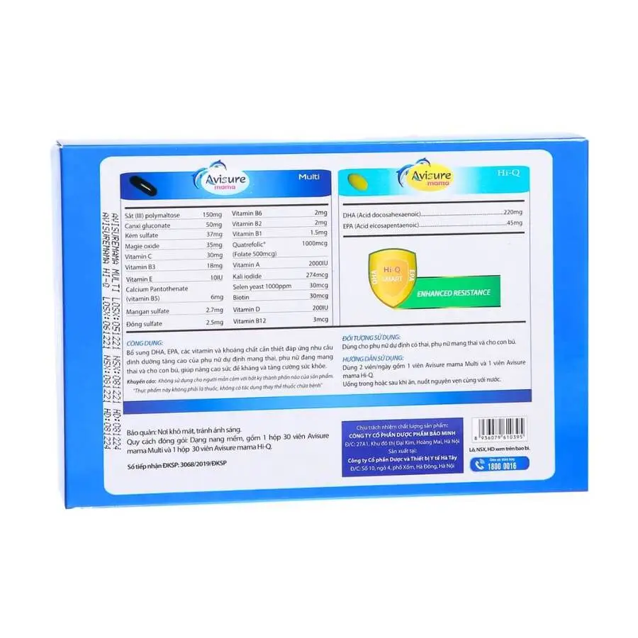 Avisure Mama – Bổ sung các dưỡng chất quan trọng trong suốt quá trình mang thai và cho con bú