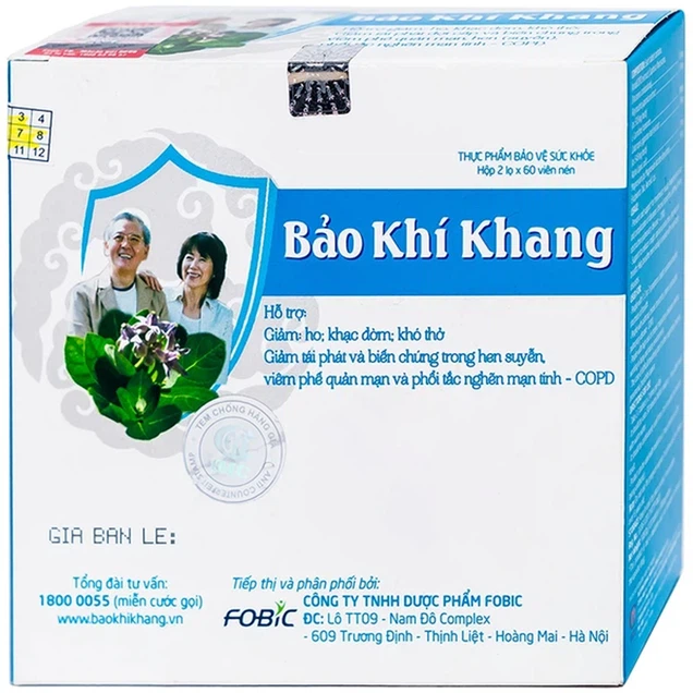 Viên uống Bảo Khí Khang IMC hỗ trợ giảm ho, khạc đờm, khó thở