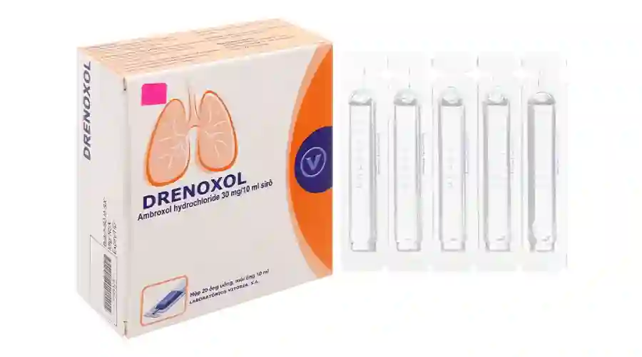 Siro uống Drenoxol Laboratorios điều trị bệnh đường hô hấp, viêm phế quản, hen phế quản (4 vỉ x 5 ống)
