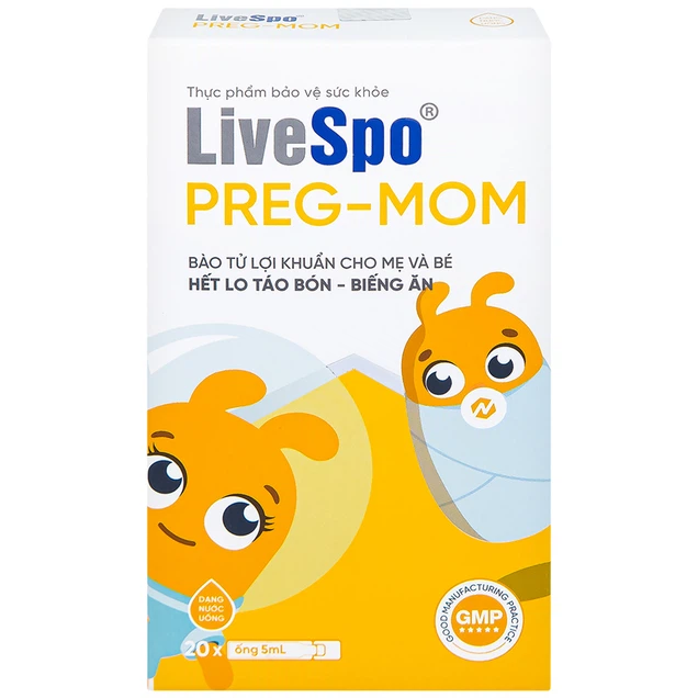 LiveSpo Preg Mom- Bào Tử Lợi Khuẩn Cho Mẹ Và Bé - Hết Lo Táo Bón Biếng Ăn