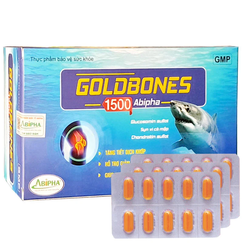 Goldbones 1500 Abipha, hỗ trợ tăng tiết dịch khớp, bôi trơn ổ khớp