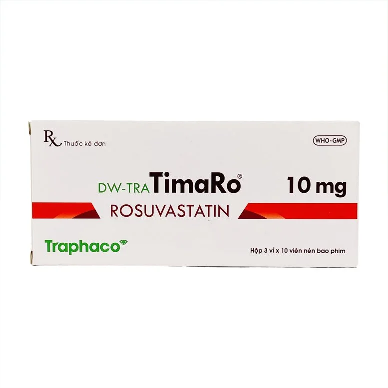 DW-TRA TimaRo-Rosuvastatin 10mg-Traphaco-Hộp 3vỉ*10viên 