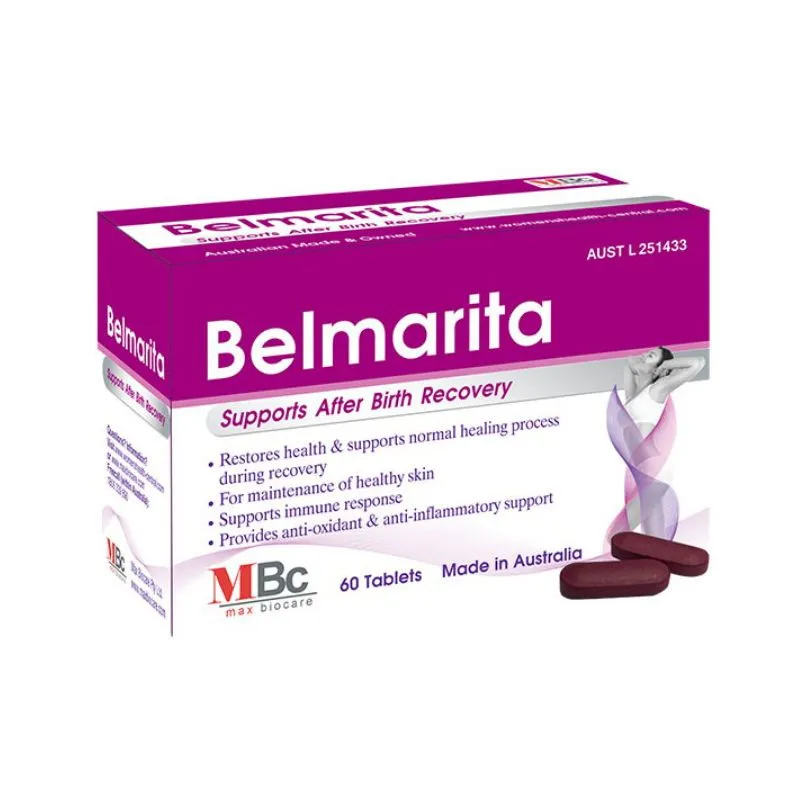 Viên uống BELMARITA hộp 60 viên cung cấp dưỡng chất cho cơ thể nữ giới 