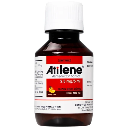 Thuốc Atilene 2.5mg/5ml An Thiên điều trị các bệnh hô hấp, viêm mũi, hắt hơi, sổ mũi (100ml)