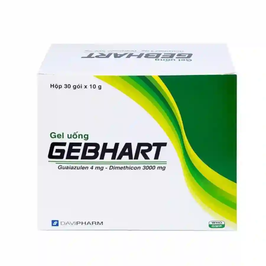 Gel uống Gebhart Davipharm điều trị triệu chứng cơn đau dạ dày (30 gói x 10g)