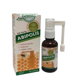 Xịt họng Abipolis, hỗ trợ giảm triệu chứng ho, đau rát họng, khản tiếng