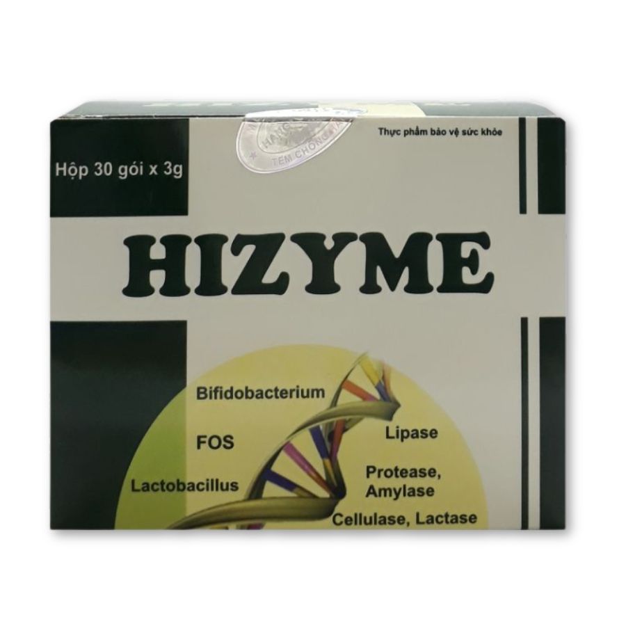 Thực phẩm bảo vệ sức khoẻ Hizyme hỗ trợ tiêu hóa và hấp thu dưỡng chất (Hộp 30 gói)