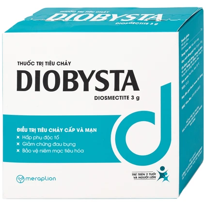 Thuốc Diobysta Merap điều trị tiêu chảy cấp và mạn (12 gói)