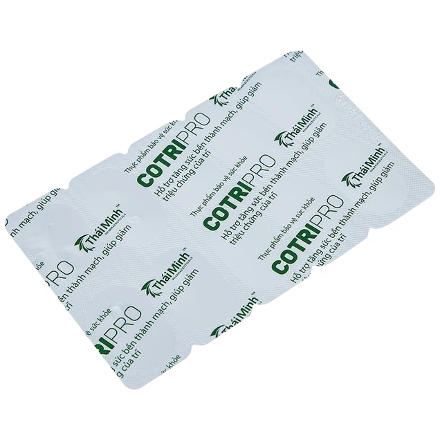 Viên uống Cotripro Thái Minh hỗ trợ tăng sức bền thành mạch, giảm triệu chứng của trĩ