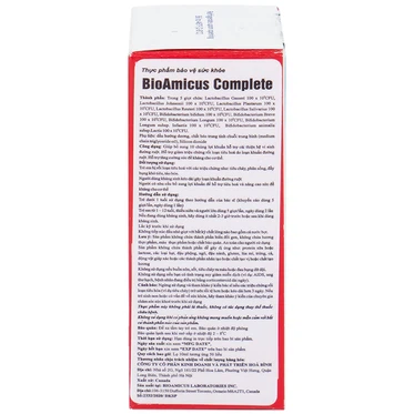 Men vi sinh BioAmicus Complete hỗ trợ cải thiện hệ vi sinh đường ruột, giảm rối loạn tiêu hóa