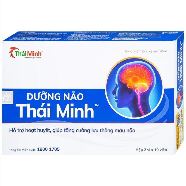 Viên uống Dưỡng Não Thái Minh hỗ trợ hoạt huyết, tăng cường lưu thông máu não