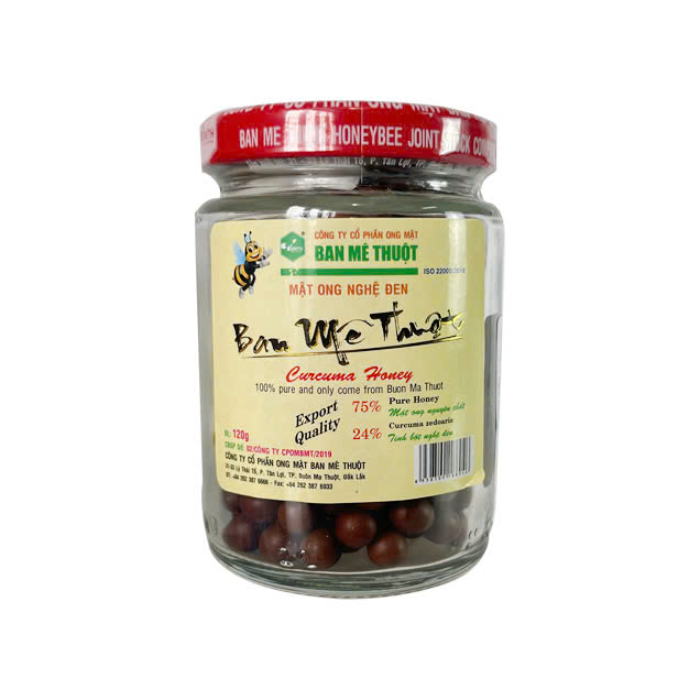 Viên mật ong nghệ đen Ban Mê Thuột hũ 120g
