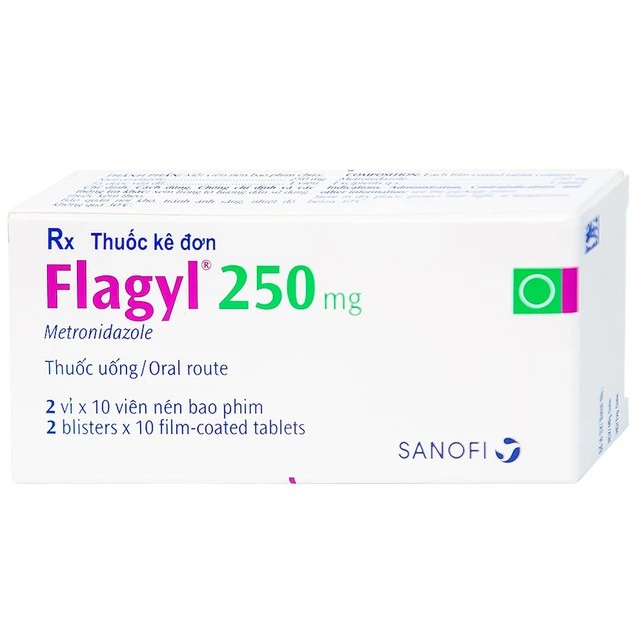 LVN-Flagyl 250mg-Metronidazole-Sanofi(Pháp)-hộp 20viên điều trị nhiễm khuẩn