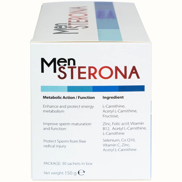 Bột hòa tan Men Sterona hỗ trợ tăng chất lượng tinh trùng (30 gói)