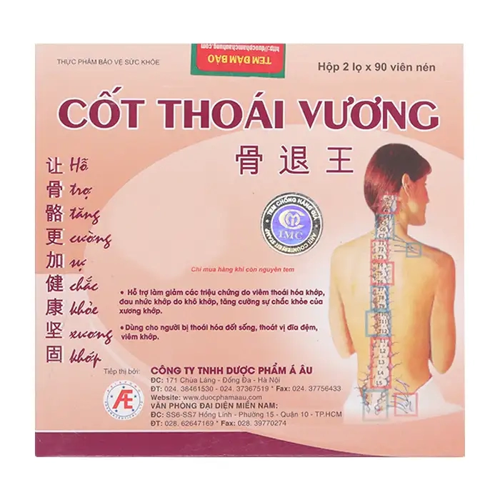 Viên uống Cốt Thoái Vương-Á Âu- hỗ trợ thoái hóa cột sống
