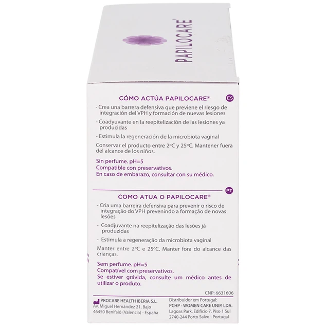 Gel đặt âm đạo Papilocare Procare Health phòng ngừa và điều trị tổn thương do HPV (21 tuýp)