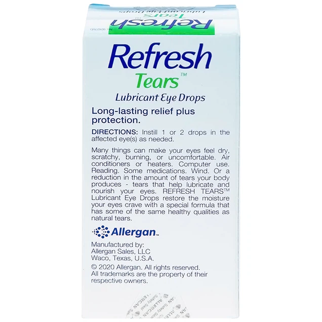 Thuốc nhỏ mắt Refresh Tears Allergan giảm khô mắt, mắt đỏ (15ml)
