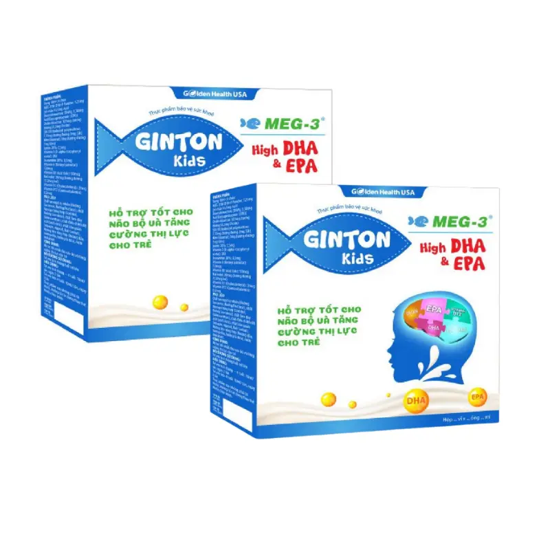 Ginton kids Bổ Não Cho Bé, DHA cho bé, Hỗ trợ tăng cường trí thông minh, khả năng tập trung