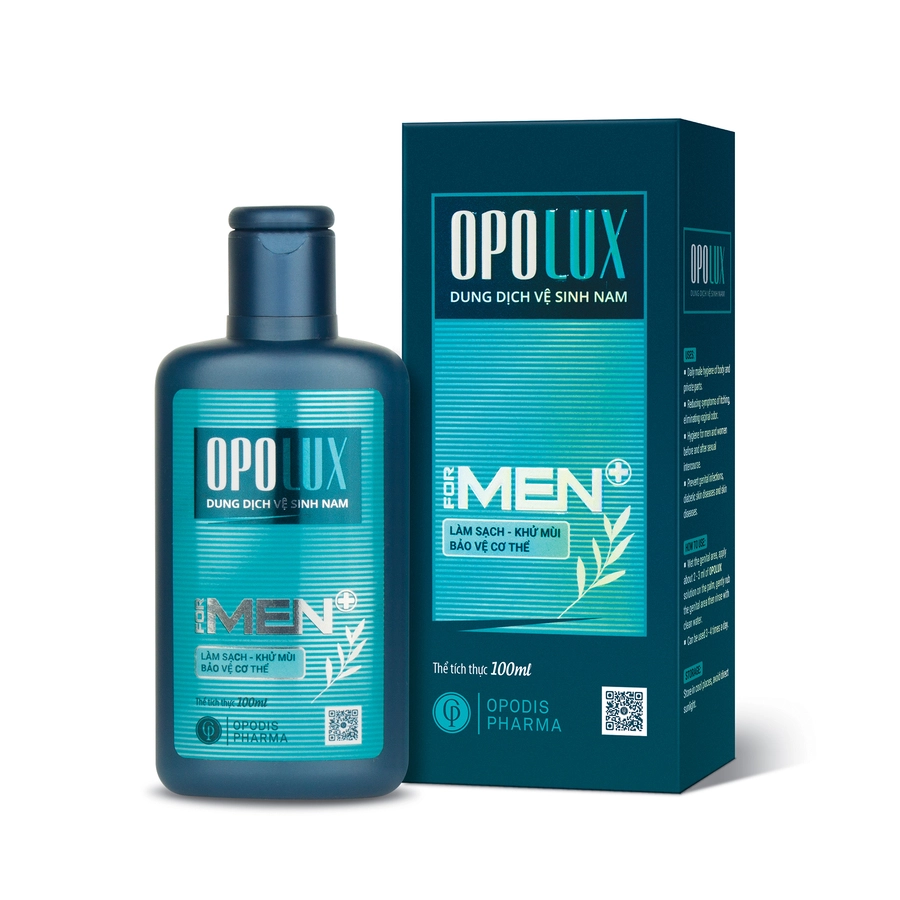 Dung dịch vệ sinh nam OPOLUX for men – Làm sạch, khử mùi, bảo vệ cơ thể