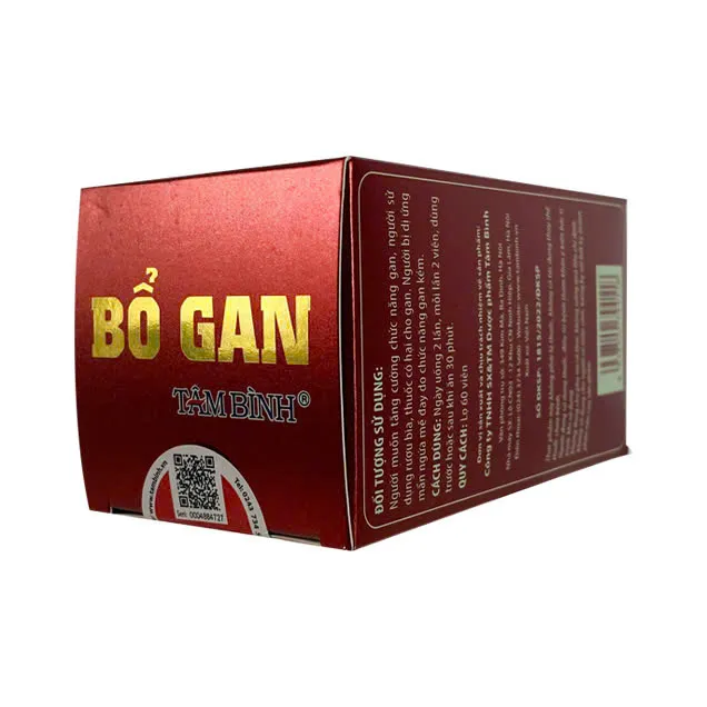 Viên uống Bổ gan Tâm Bình tăng cường chức năng gan, thanh nhiệt, giải độc (60 viên)