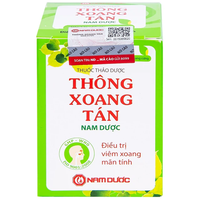 Thuốc Thông Xoang Tán Nam Dược điều trị viêm xoang mãn tính
