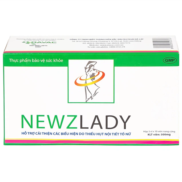 Viên uống Newzlady Davac hỗ trợ tăng cường nội tiết tố nữ (3 vỉ x 10 viên)