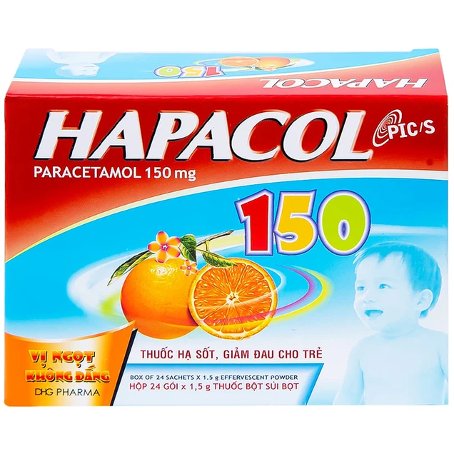 Bột Hapacol 150 DHG giảm đau, hạ sốt