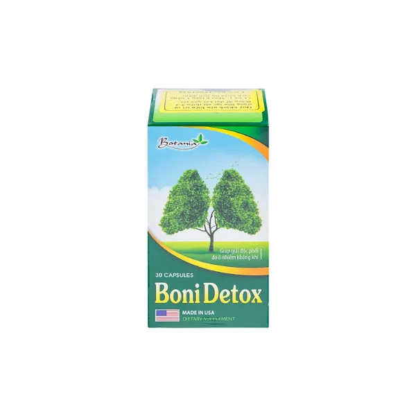 Viên uống BoniDetox Botania chống oxy hóa, hỗ trợ bảo vệ phổi