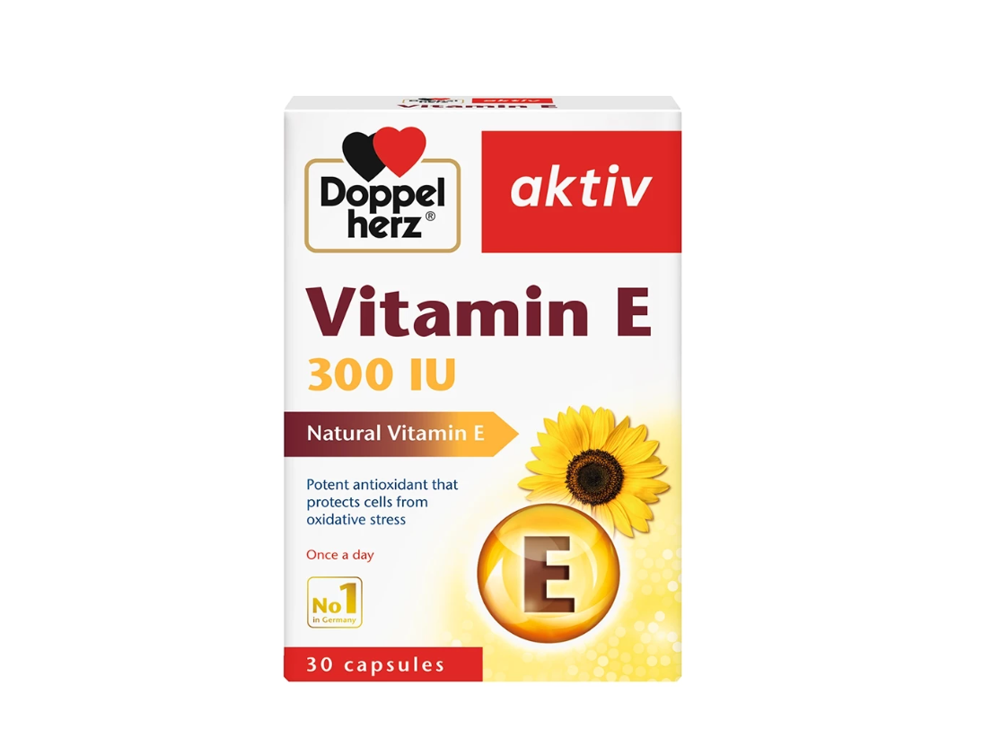 Doppelherz Aktiv Vitamin E 300IU - Hỗ trợ bảo vệ da, làm chậm quá trình lão hoá