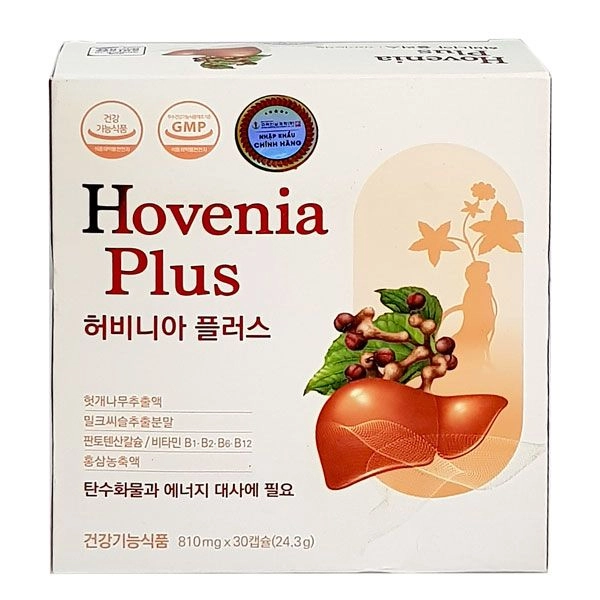 Hovenia Plus 810mg hỗ trợ giải độc gan, tăng cường chức năng gan (Hộp 30 viên)