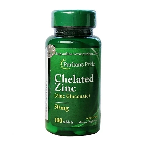 Viên uống bổ sung kẽm Puritan’s Pride Zinc 50mg 100 viên