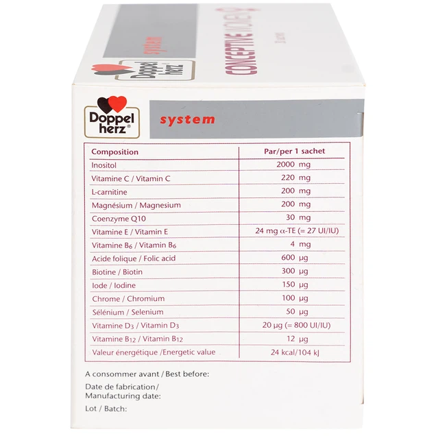 Doppelherz Conceptive Women 10g cung cấp vitamin và các khoáng chất cần thiết (30 gói)