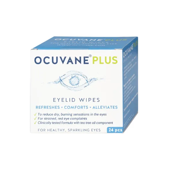 Gạc lau mi mắt Ocuvane Plus Sucs làm sạch hiệu quả bụi bẩn và phấn hoa đọng lại trên mi (24 miếng)