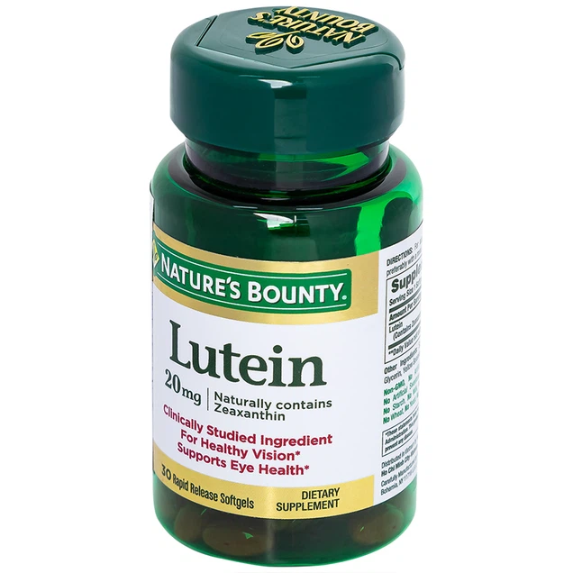 Viên uống Lutein Nature's Bounty giúp tăng cường thị lực cho mắt (30 viên)
