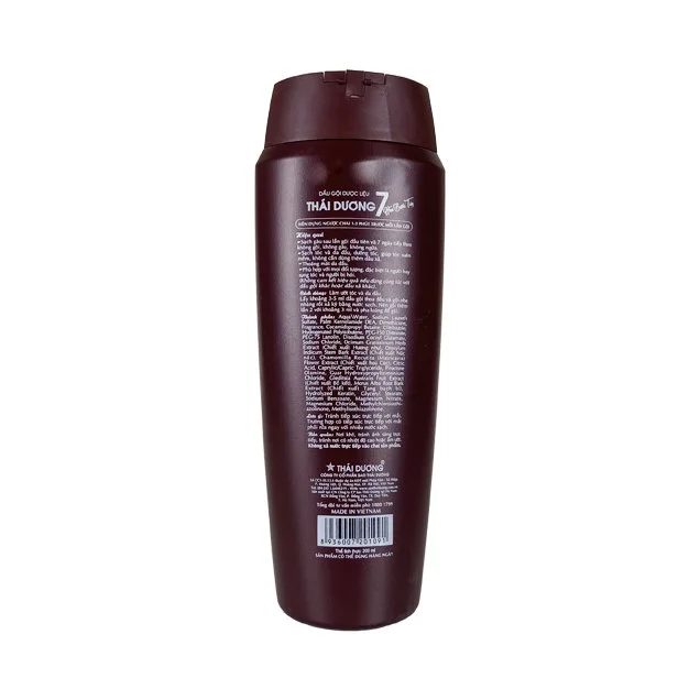 Dầu gội dược liệu Thái Dương 7 sạch gàu, mềm mượt chai 200ml