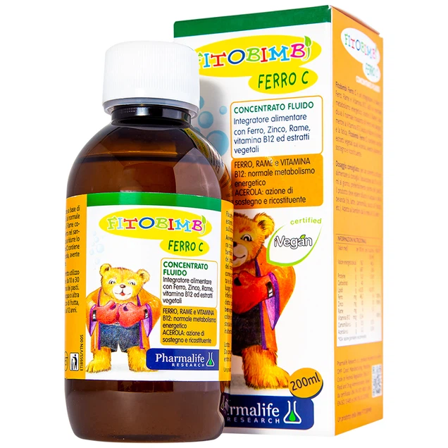 Siro Fitobimbi Ferro C Concentrato Fluido bổ sung sắt, kẽm, vitamin C cho cơ thể 