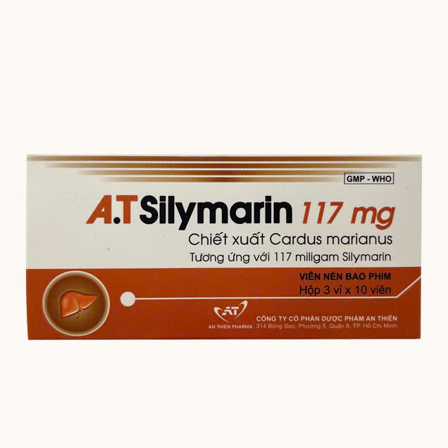 Thuốc A.T Silymarin 117mg An Thiên hỗ trợ điều trị bệnh viêm gan mạn tính, xơ gan