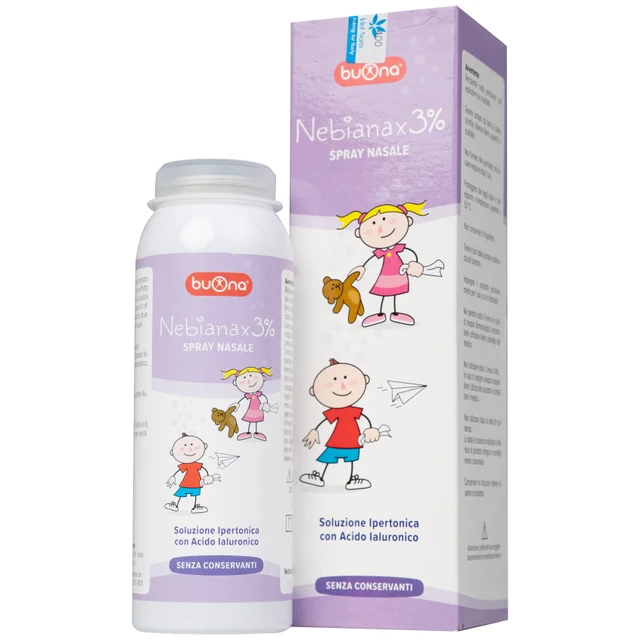 Xịt mũi Buona Nebianax 3% 100ml giúp làm sạch đường mũi, kháng khuẩn, giảm viêm