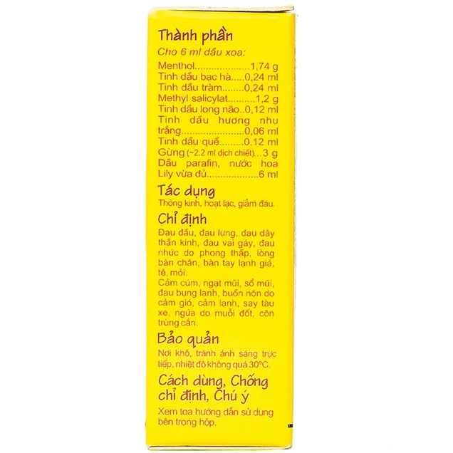 Dầu gió gừng Thái Dương 