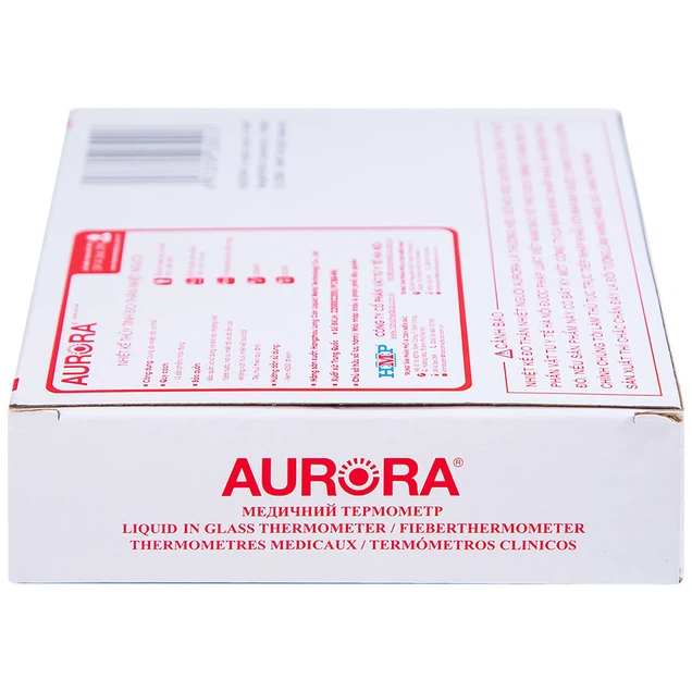 Nhiệt kế thủy tinh Aurora HMP 6001-A/B đo thân nhiệt có vạch chia độ rõ nét