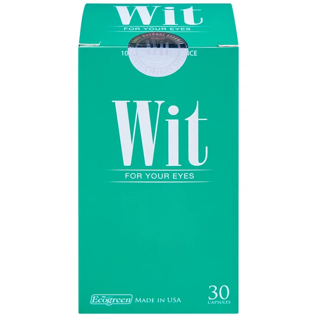 Viên nang WIT For Your Eyes Ecogreen tăng cường thị lực, giảm mờ và nhòe mắt