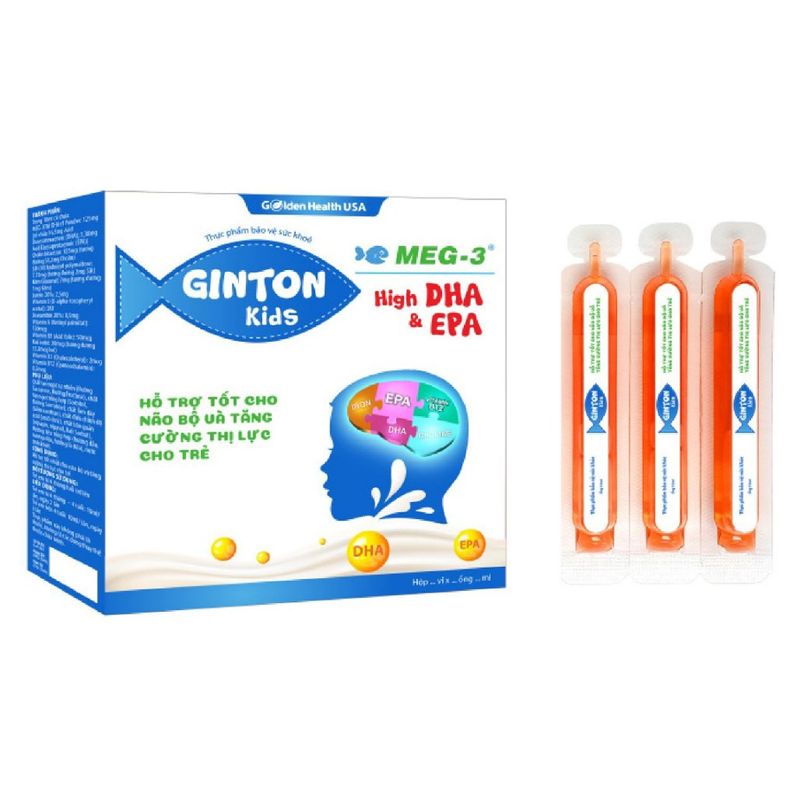Ginton kids Bổ Não Cho Bé, DHA cho bé, Hỗ trợ tăng cường trí thông minh, khả năng tập trung