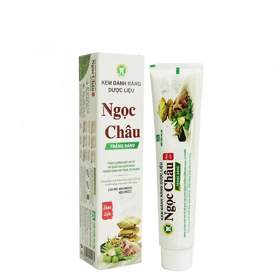 Kem đánh răng Dược liệu Ngọc Châu Trắng Sáng 170g
