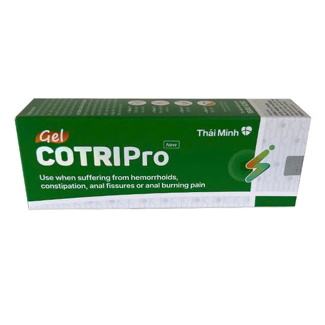 COTRIPRO gel bôi trĩ, nứt hậu môn, co bũi trĩ