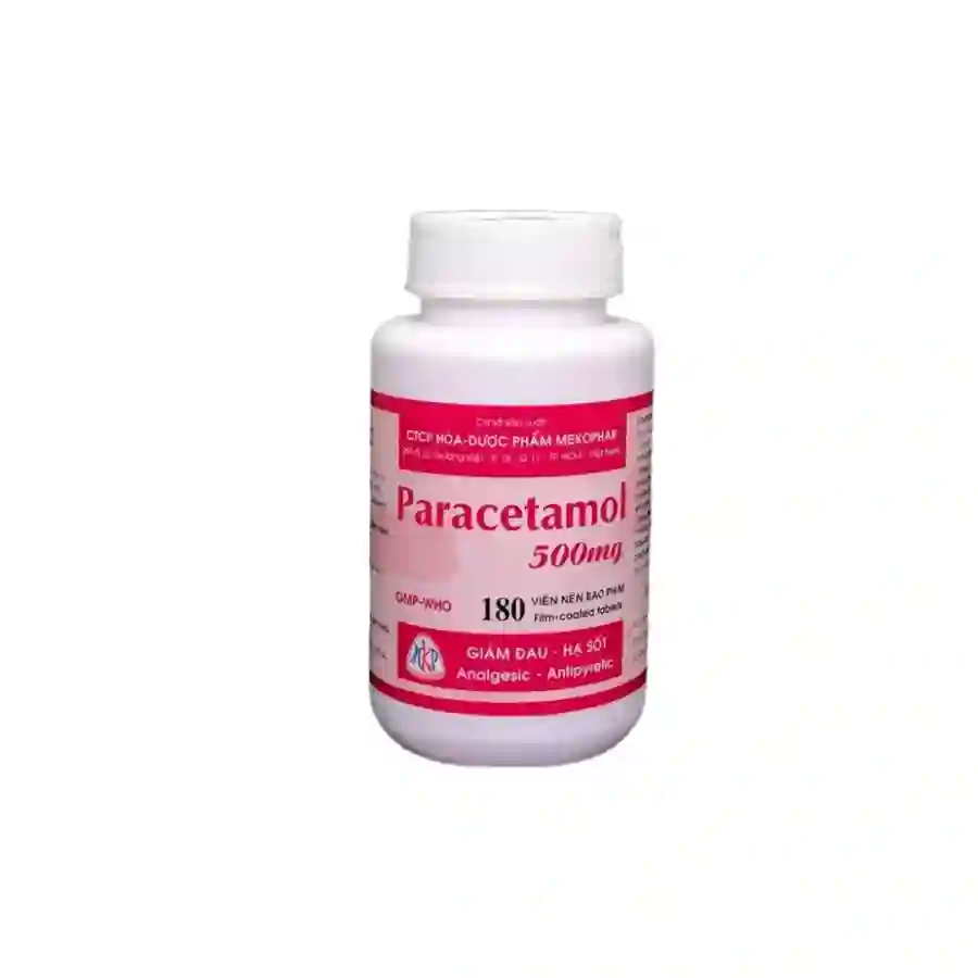 Thuốc Paracetamol 500mg Mekophar lọ 180 viên