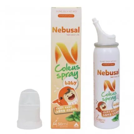 Nebusal 1,3% Baby - Xịt mũi chiết xuất Húng chanh