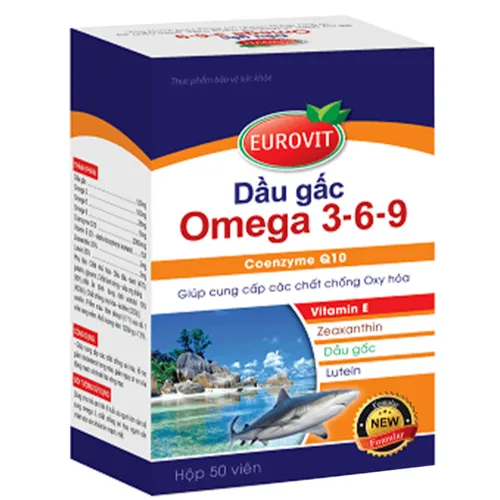Viên uống bổ sung Dầu Gấc Omega 3-6-9 EUROVIT ( hộp 50 viên )
