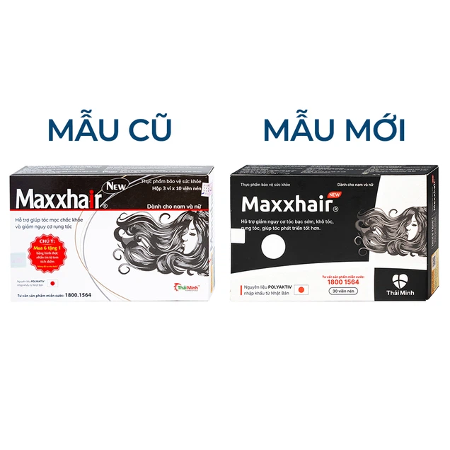 Viên uống Maxxhair New Thái Minh hỗ trợ tóc mọc chắc khỏe và giảm nguy cơ rụng tóc